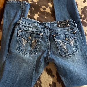 Miss Me Jeans Sequined Angel Wings JPS082B13